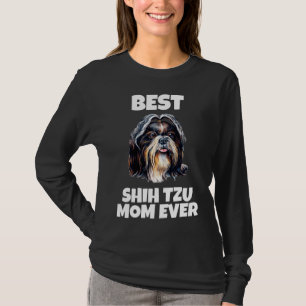 Loveable Cute Shih Tzu Dog Best Mom Relaxed Fit T-Shirt