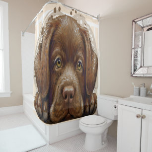 Loveable Labrador Shower Curtain
