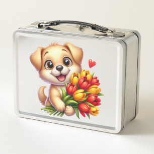 Loveable puppy Metal Lunchbox