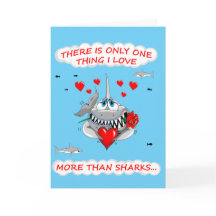 Loveable Shark Valentines card