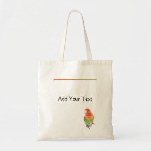 Lovebird on White Tote Bag