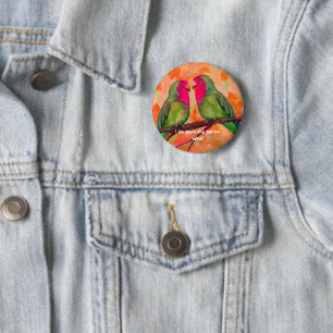 lovebirds 2 inch round button