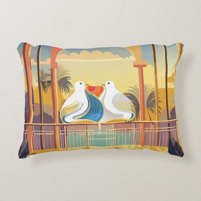 Lovebirds au Paradis Coussin (Devant)