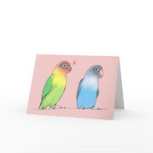 Lovebirds Blank Greeting Card