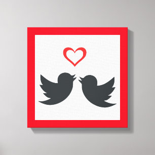 LOVEBIRDS CANVAS PRINT