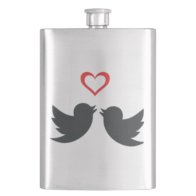 LOVEBIRDS HIP FLASK (Front)