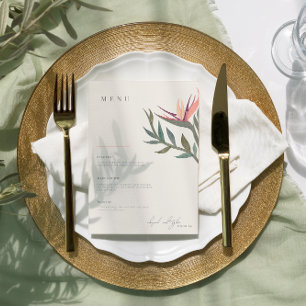 Lovebirds in Paradise Menu plat 5x7