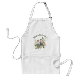 Lovebirds in Pastel Watercolors Standard Apron