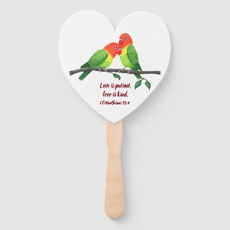 Lovebirds Inspirational Handheld Fan