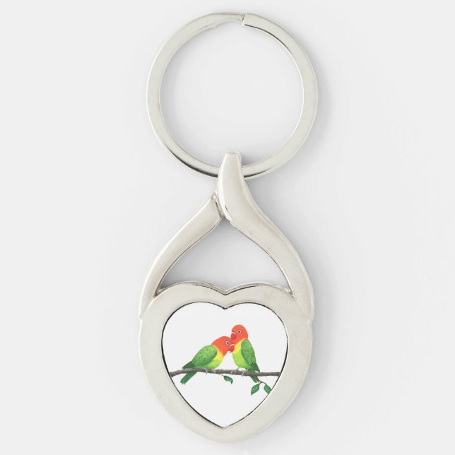 Lovebirds Keychain (Front)