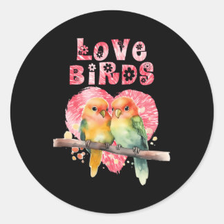 Lovebirds Love Bird Love Birds Lovebird Bird Classic Round Sticker