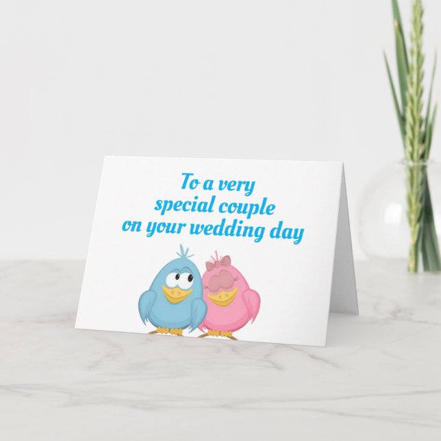 **LOVEBIRDS** ON YOUR **WEDDING DAY" CARD (Front)