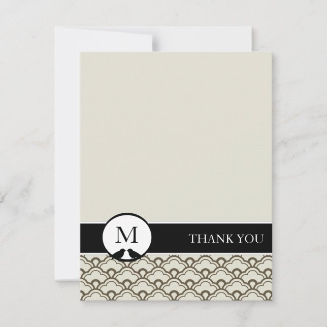 Lovebirds Personnalisé Cartes De Remerciements (De (Devant)