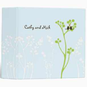 Lovebirds (Powder Blue) 2" Binder