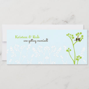 Lovebirds (Powder Blue) Invitation