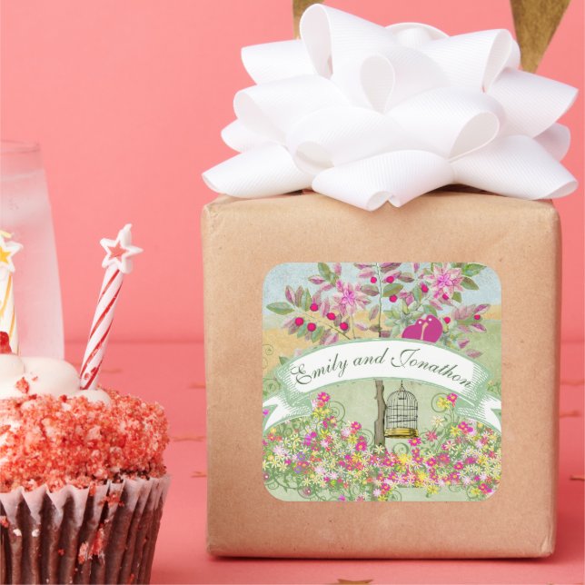 Lovebirds Sitting in a Tree Wedding Seal (Party)