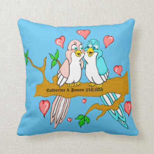Lovebirds Throw Pillow