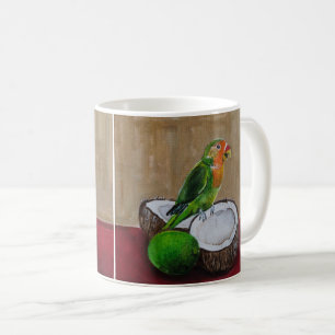 Lovebird's Tropical Fiesta Painting by Alfred Fox Coffee Mug