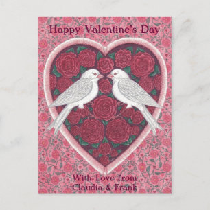 Lovebirds Valentine Postcard