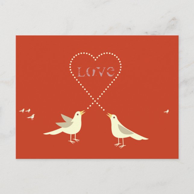Lovebirds Valentine's Day Card (Front)