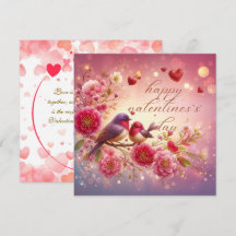 Lovebirds Valentine's Greeting Card