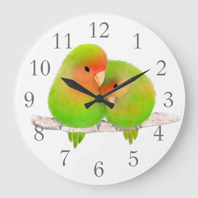 Lovebirds Wall Clock (Front)