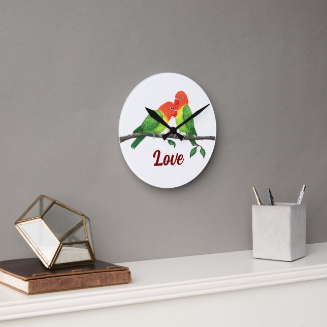 Lovebirds Wall Clock (Office)