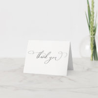 Lovebirds Weddiing Minimalist Thank You Card VS 2