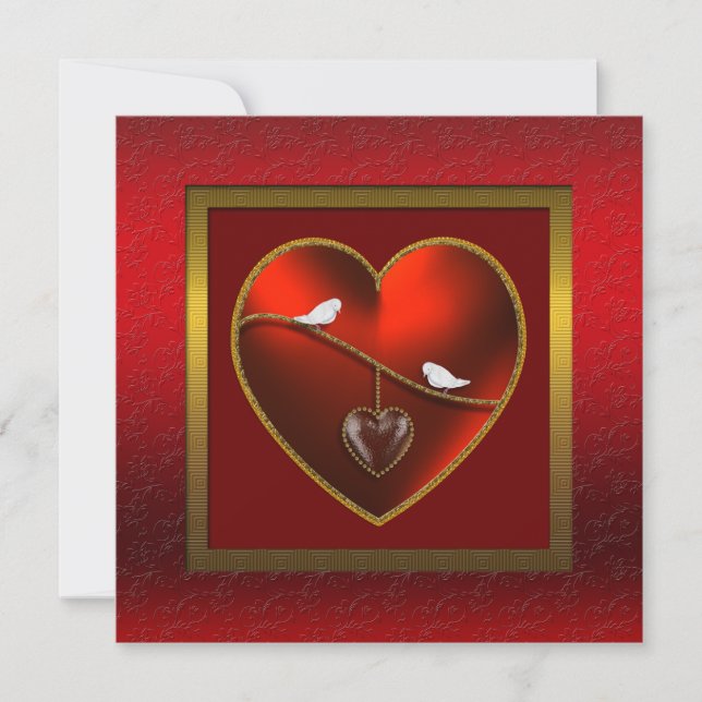 Lovebirds Wedding Anniversary Party Invitation (Front)