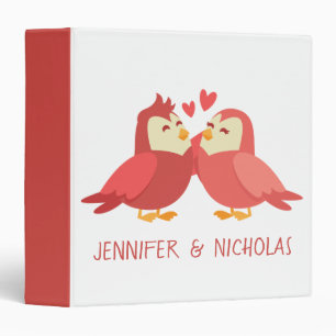 Lovebirds Wedding Planner Red Burgundy Love Birds Binder