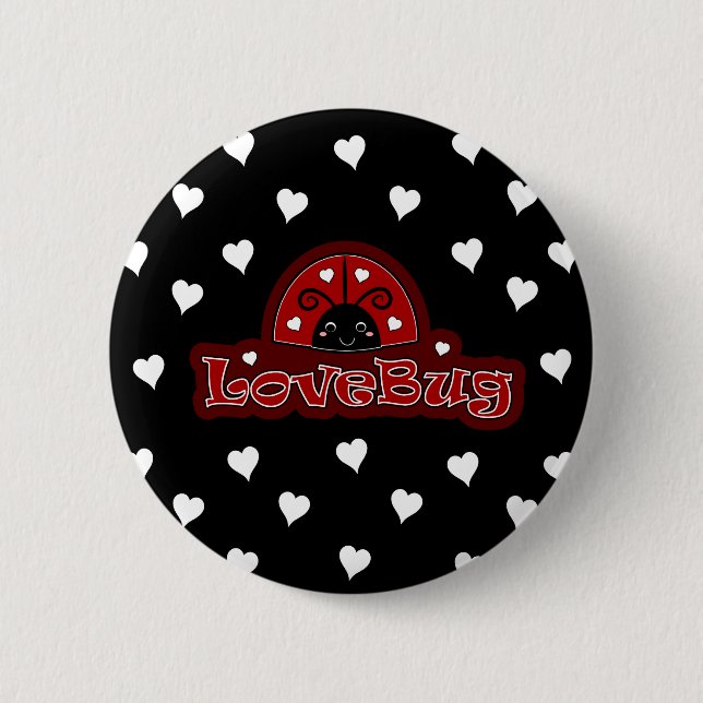 Lovebug Critter 2 Inch Round Button (Front)