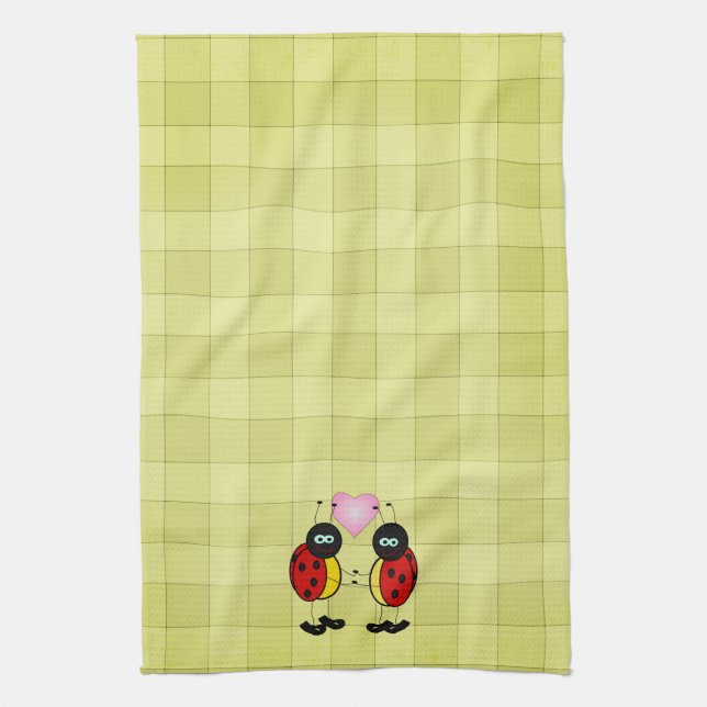 Lovebugs Picnic Kitchen Towel (Vertical)