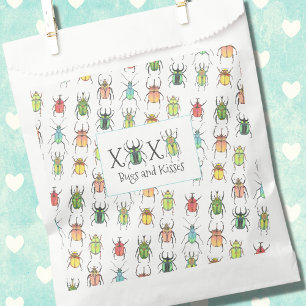 Lovebugs XOXO Bugs and Kisses Cute Valentines Favour Bag