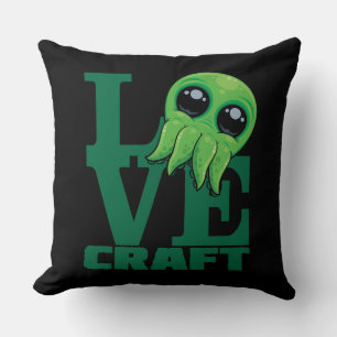 Lovecraft Baby Cthulhu Design – Spooky Cute Love Throw Pillow