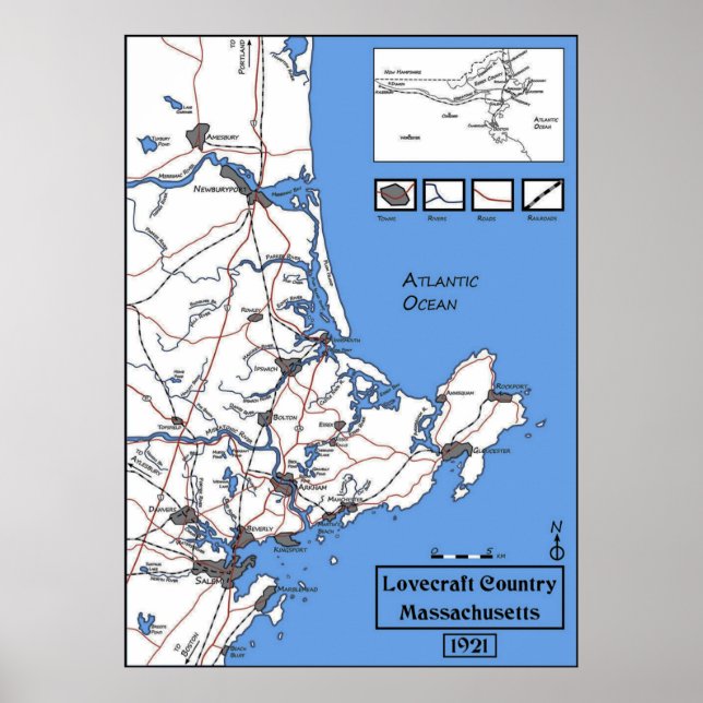 Lovecraft Country Map Poster (Front)