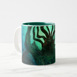 Lovecraft Cthulhu Mythos Wraparound Art Two-Tone Coffee Mug