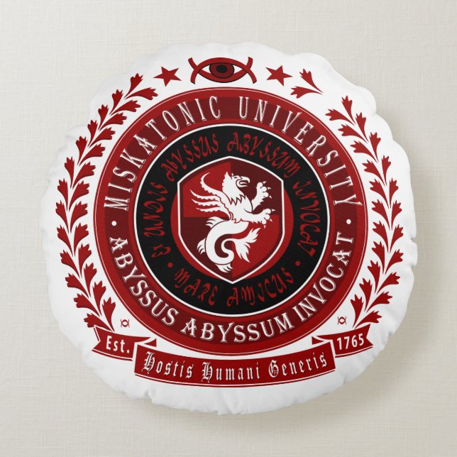 Lovecraft Pillow - Miskatonic Crest Logo (Front)
