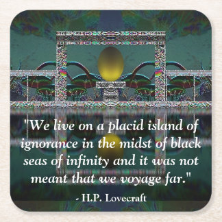 Lovecraft Quote Fantasy Art Coaster