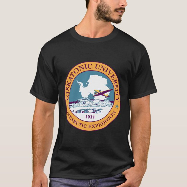 Lovecraft Stickers T-Shirt (Front)