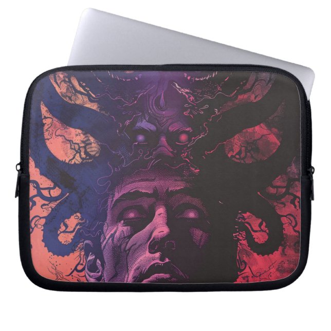Lovecraftian Dark Fantasy Laptop Sleeve (Front)