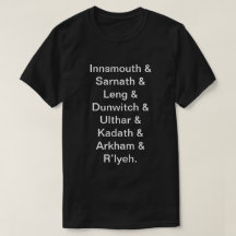 Lovecraftian Place Names List