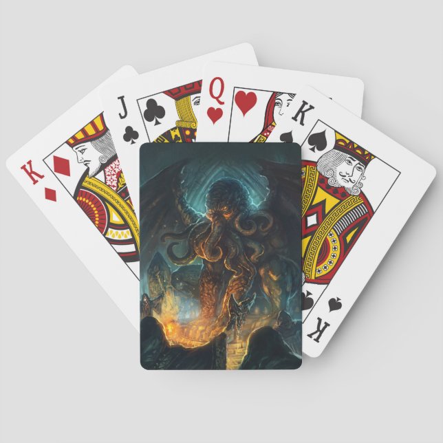 Lovecraft's Cthulhu playing cards (Back)