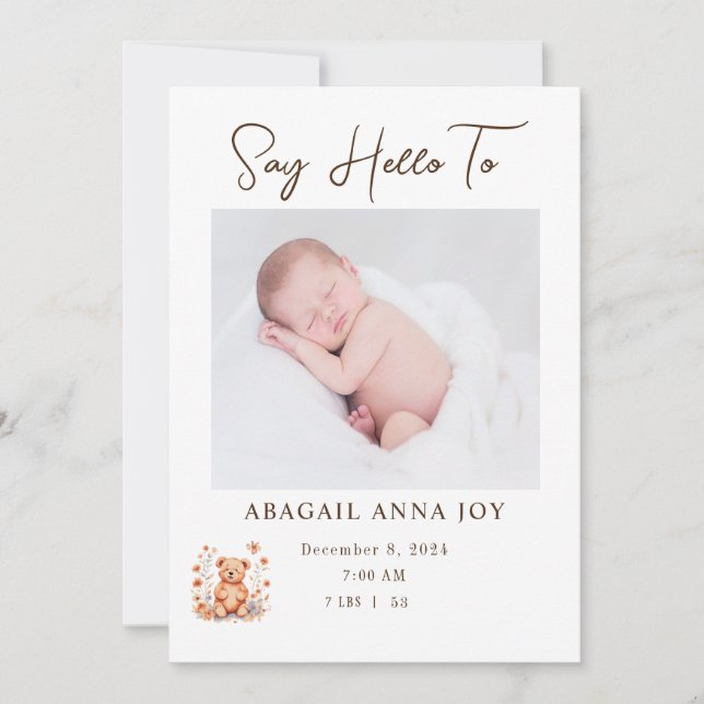  Loved Beyond Measure Baby Announcement (Front)