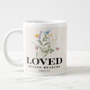 Loved Beyond Measure – Romans 5:8 Christian Bible  Large Coffee Mug