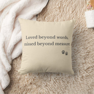 Loved Beyond Words Pet Memorial Pillow