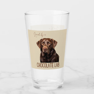 Loved By A Chocolate Lab Labrador Dog Lover Glass