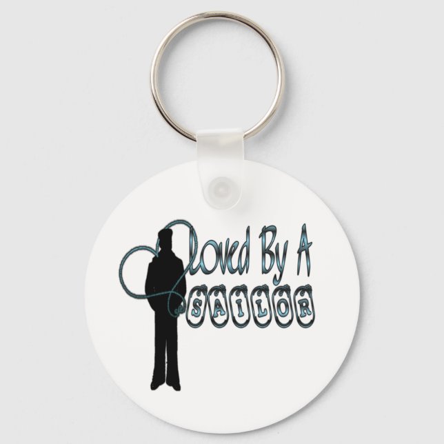 Loved By A Sailor Keychain (Front)