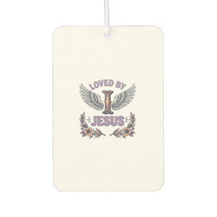 Loved By Jesus Vintage Christian Floral T-Shirt De Air Freshener