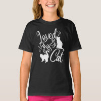 Loved By My Cat In White Kids