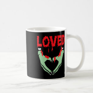 Loved Gothic Humour Valentine Halloween Bloody Hea Coffee Mug